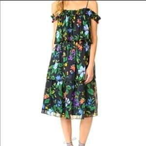 Club Manaco Silk Midi Floral Dress